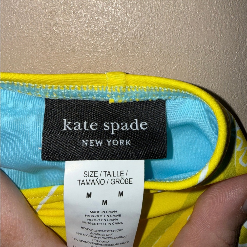 Kate Spade New York Beach Scene Tie Back One Piece Swimsuit Multi S6D539 Medium - Picture 7 of 7